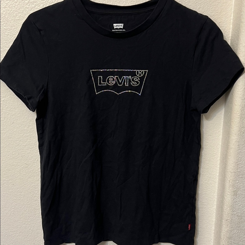Levi's Black Tee with Embellished Logo